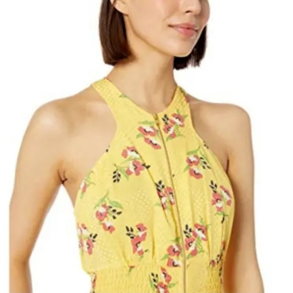 Jill Jill Stuart Womens Floral Halter Zip Front Jumpsuit SZ6 - Picture 5 of 10